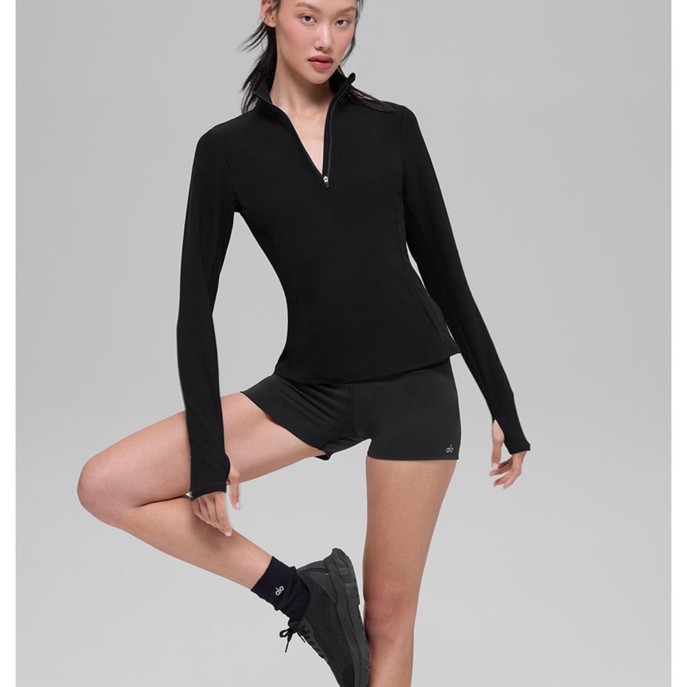 Alosoft 1/2 Zip Rapid Pullover - Black